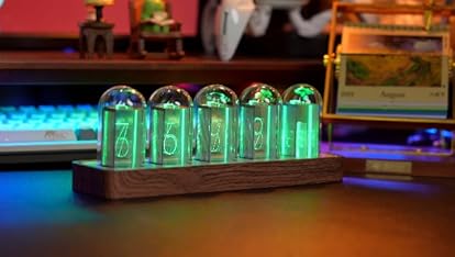 Amazon.co.jp: ニキシー管時計、ストラップ付きIN-16時計